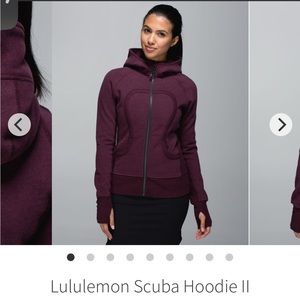 NO LONGER SOLD! Lululemon Scuba Hoodie II Heathered Bordeaux Drama